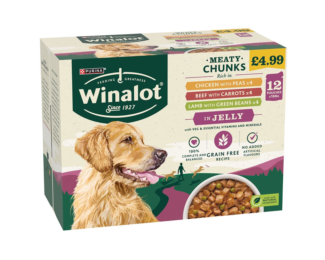 Winalot Pouches Mixed Variety in Jelly 4x12x100g PM £4.49